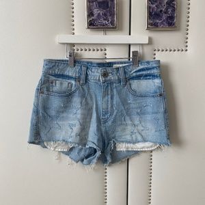 Pistola Denim Shorts With Star Print